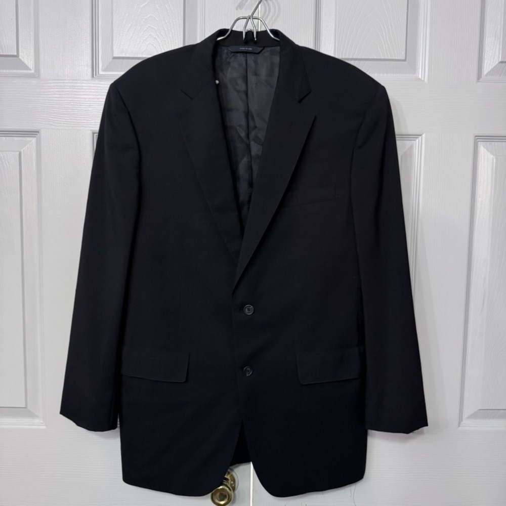 Brooks Brothers Brooksease Navy Blazer Men 42R Wool 2-Button Jacket USA Ivy Trad
